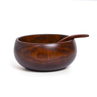 地货大源整料挖制木头大碗圆形木质沙碗产复古风木碗酸枣木无拉量