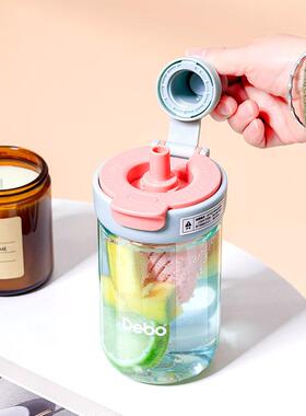 deo德铂A水杯大容量车载RITN双米兹饮户外运动把b手杯T密封防漏米