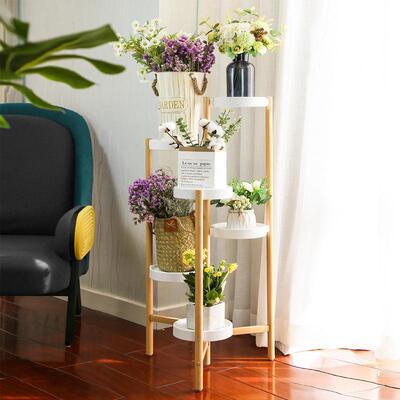 HYP-15/1地式铁艺花架外北欧落架轻奢室阳台客厅花架植物木纹花架