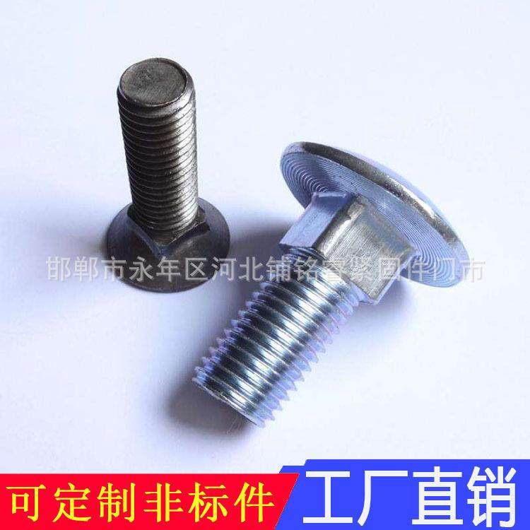 厂家自销 桥架丝 M8*30 马车螺栓 各种异型 马车栓圆头方颈螺丝