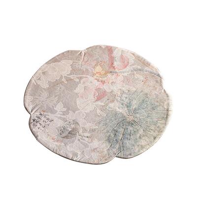 布棠艺81270圆干泡茶席垫子新中式海禅意双面隔热古桌布形茶布复