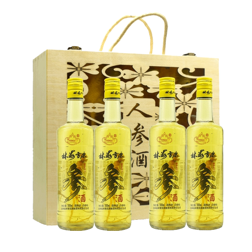 林海雪原人参酒镂空木质礼盒42度