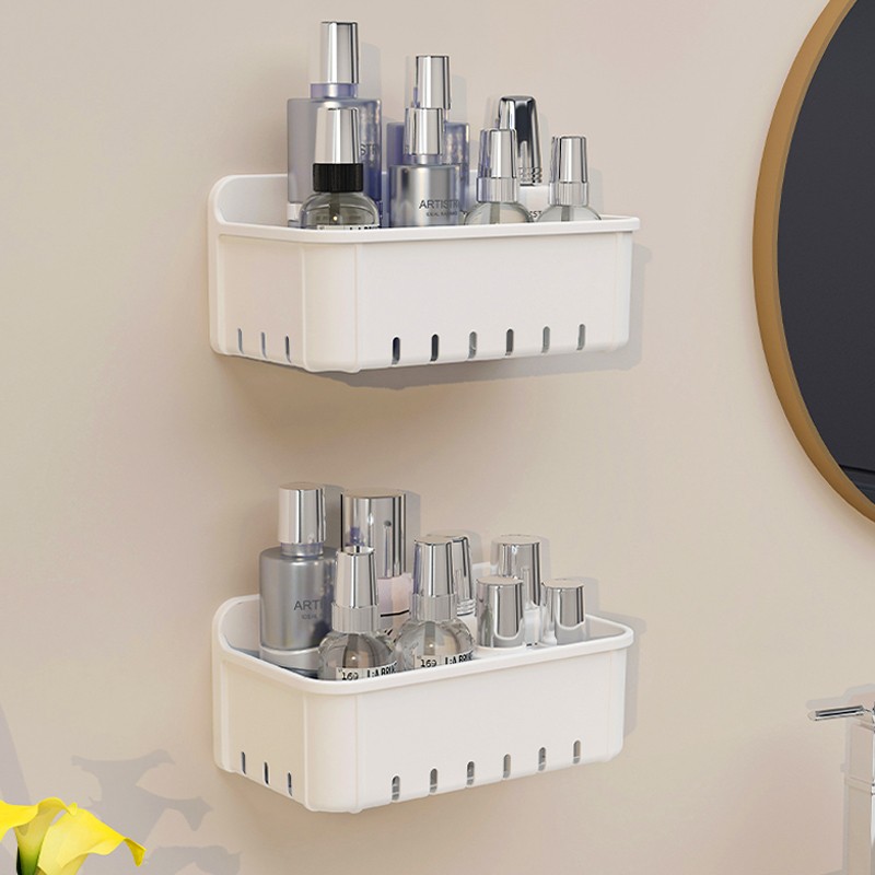 速发免打孔洗手间洗漱物收纳洗澡间用品大全贴置墙台架