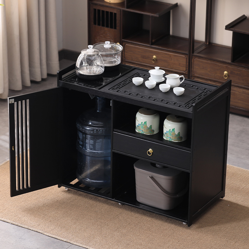 速发可动移几几家用小户型茶桌边茶非实木中式茶水柜烧水泡茶一体