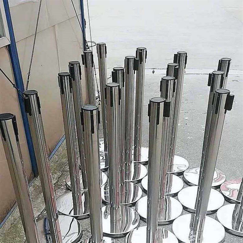 速发广东一米线围栏杆线不锈钢警示线银行排队立柱护栏隔离伸