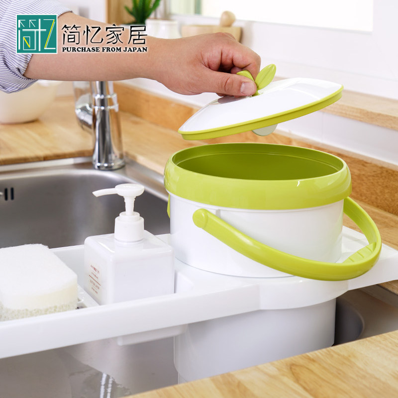 速发湿垃圾收纳桶厨余垃圾干湿分离水槽伸缩纳水架碗碟收沥层架
