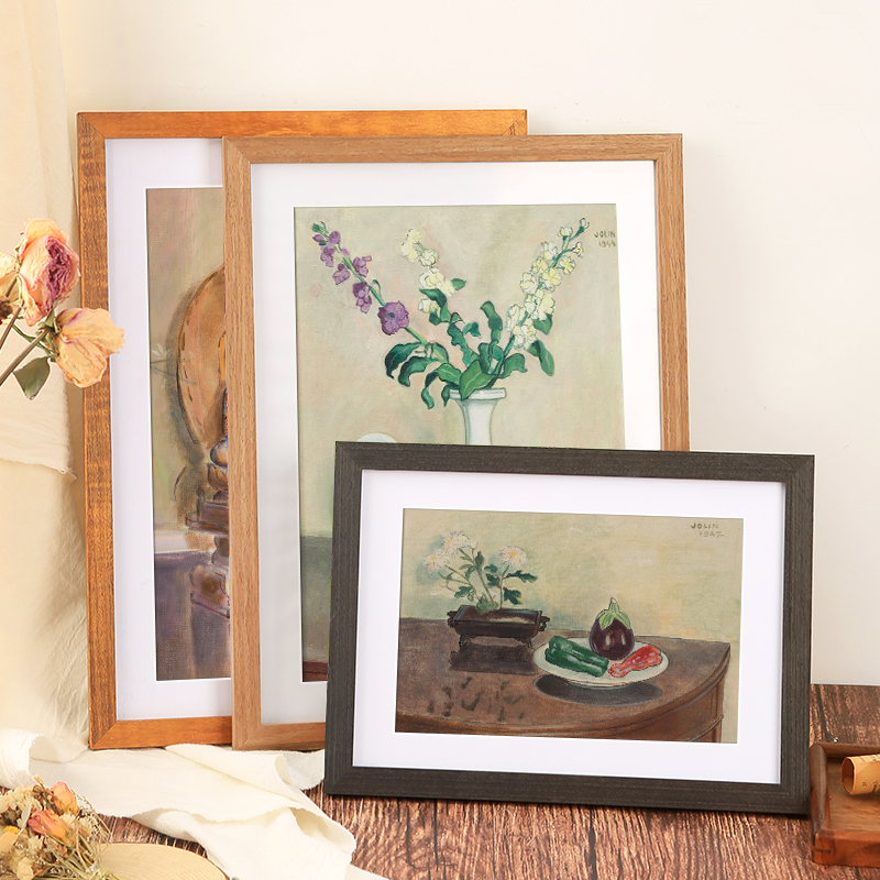 速发实画相框a墙画框装裱4k开8k素描油木外框16寸20儿童拼图框架a