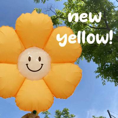 速发笑脸花童菊宝号太花气球儿雏宝大周岁生日装饰场景布置