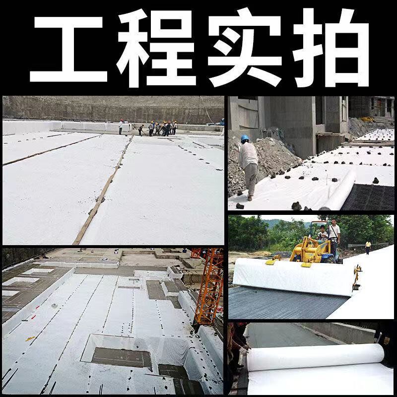 速发土工布工程保布白色不织布工地公路护坡混凝土养护e湿透水滤