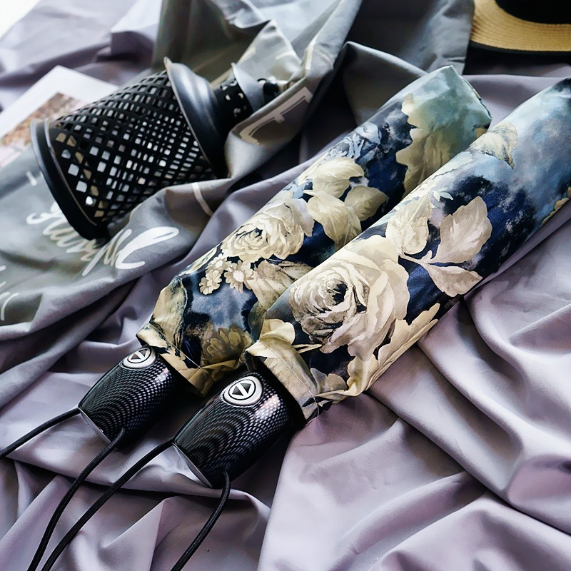 速发两古雨防超大全自动折叠遮伞晴雨复用防晒伞紫外线双人太伞