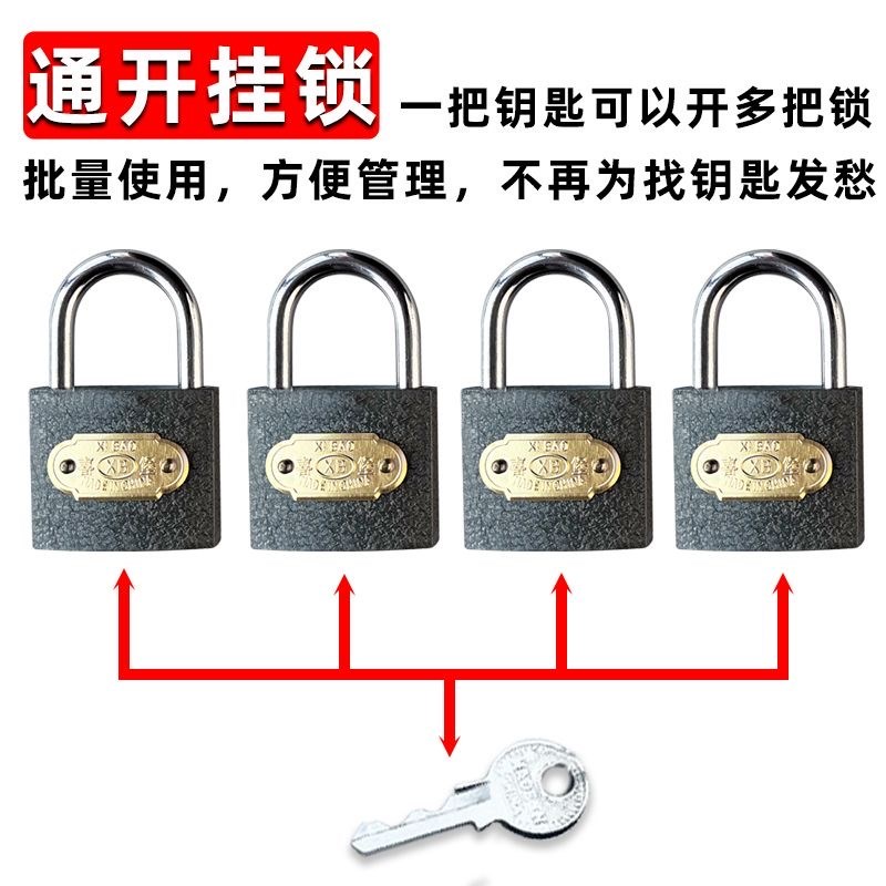 速发通开挂锁一匙同开锁同心锁一把开多把锁子电力锁物业通用锁头