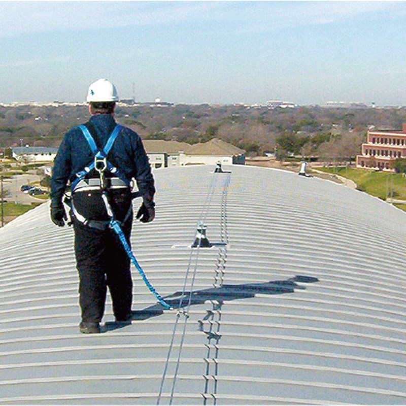速发恒颂水平安全生命线装置规设划计安装金属业面高空作屋防护方