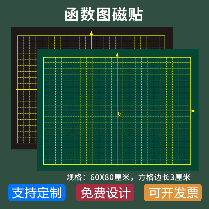 速发磁性XY轴标轴软磁贴 数学教数抛物线坐对称图形函学用磁力黑