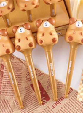 速发吃货ca笔yba挤乐p 创意减压趣味捏捏眼豚豚造型写字顺滑圆珠