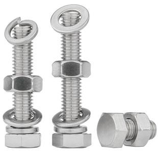 速发001不锈钢外六角螺丝螺母大全带垫片加长螺栓套装 M4M5M6M8M21