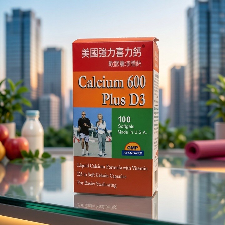 美国进口强力喜力钙维生素D3液体钙胶囊