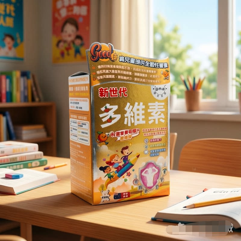【推荐】原装进口新世代多维素儿童营养咀嚼片补充多种维生素60粒