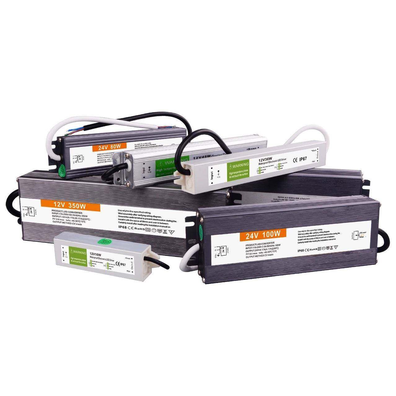 24V12V防水电源LED10W50W100W200W300W500WIP67发光字户外变压器