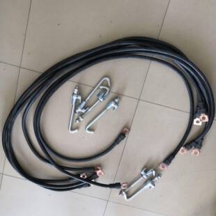 铁路钢轨导轨卡子回流线铜线轨端连接线70平方2米信号电务器材