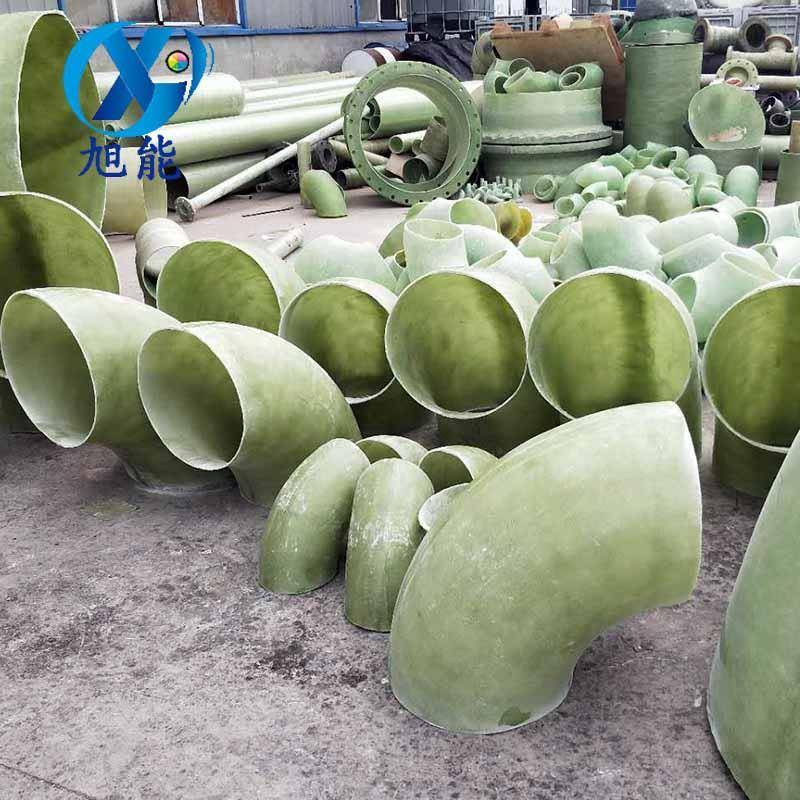 PN10DN150玻璃钢管件弯头国成热电厂90度双法兰玻璃钢弯头厂