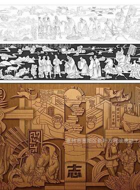 玻璃钢仿铜雕塑铜铸浮雕室墙面装展览厅博物饰馆XVQ人物风景文化