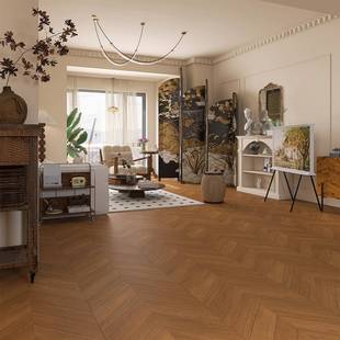 原木风60微0x12防0骨0新中式 AR68161Y哑精雕鱼木纹砖滑耐磨客厅卧