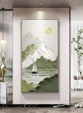 玄关装饰画山头水画入户奶走廊尽过道挂画风壁画入PJC门正油对门