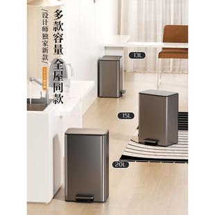 VE锈Eltao7880LAR档厨房垃桶大号大容量2圾025新款 家用客厅轻奢高