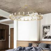 美厅式 蜡烛吊灯欧式 复古卧室餐餐意吊灯353创客厅铁艺工业风吊灯