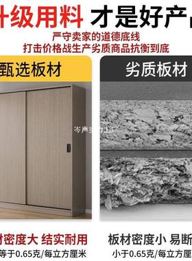 推拉济门物简易租衣柜家用卧LHD室木质经出房小户型收纳储挂衣橱