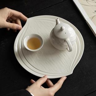 茶盖碗茶壶 草木灰—草木灰釉壶承纯盘手工壶瓷承干泡盘家用陶日式