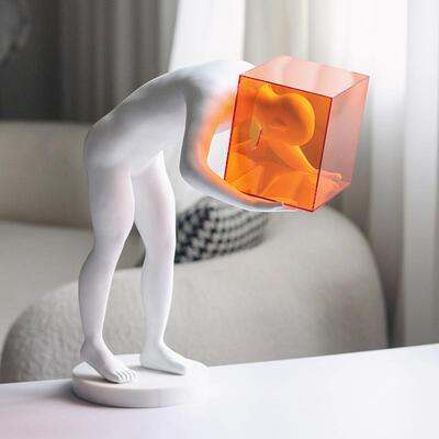 简楼约思想囚笼人物抽象摆件样板房售处面客厅居桌艺术软装GWU饰