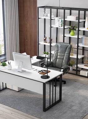 办职公桌老板桌简约经现主桌单人位简易桌子工VWD作室员电管脑桌