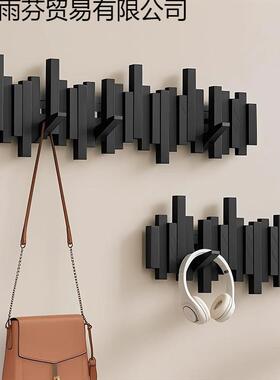 钢GCZ琴键挂钩物玄关入户门实木衣衣挂架置收衣纳墙上壁挂免打孔