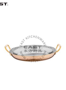 印MEP金锤菜双耳蛋形碟灰色镀灰色