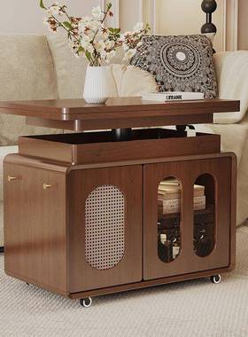 实木茶几可升移叠动降NXM折客厅家用几小户型推车沙发边角几储物