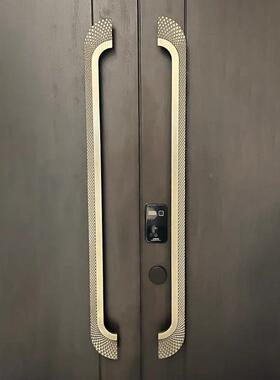 豪华玻璃门拉手新式黑色仿古铜门拉推拉中HOA门大木手门铝雕刻把