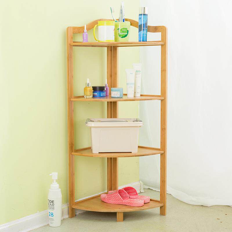 楠物墙角三角架架客厅实木多层储架MJS卫竹生间转角收纳厨房置物