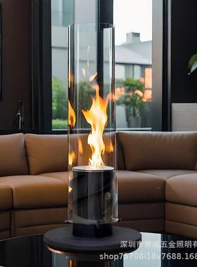 热卖真取酒NQQ精壁炉室内火龙氛卷风旋转真火焰气暖壁火炉