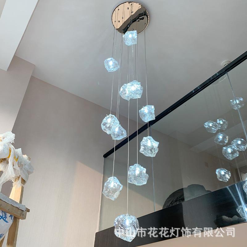 床头吊灯极简创意吧台餐厅灯吊线灯具现代简约冰块过道卧室小吊灯
