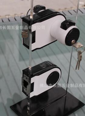 白ST-GPTB022玻璃门锁墙高隔门锁办公隔断配件黑球拉丝锁圆锁