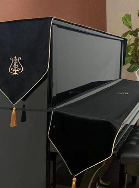 轻奢丝绒钢钢琴披美式复古琴旗旗F6M75432巾装饰盖桌布艺琴防尘盖