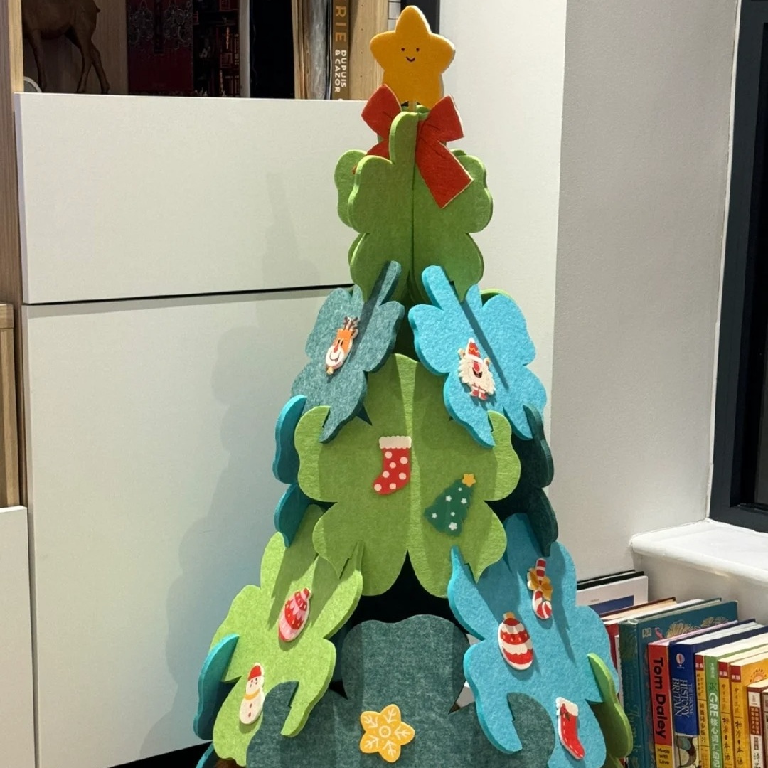 圣诞树装饰品摆件拼接毛毡板亲子手工幼儿园活动元旦幸福树发财树