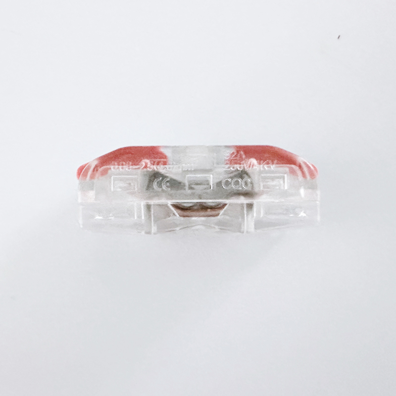 热销50只装透明彩色SPL-2二位电线连接器快速接线端子对接头二进