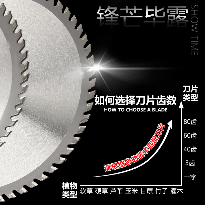 热销割草机配件汽油割灌机家用除草机刀片园林打草头圆形40齿除草