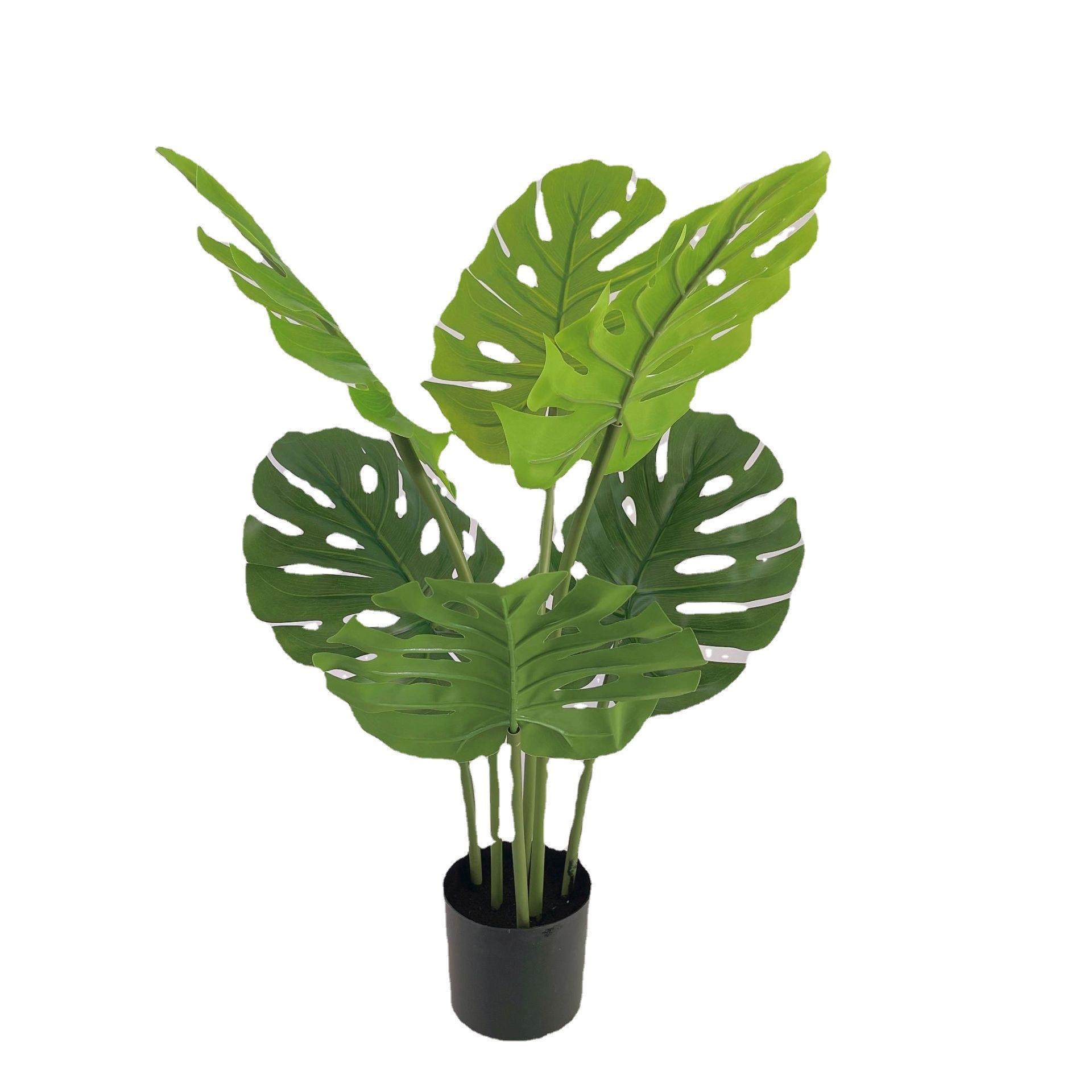 仿真北欧龟背居家假盆栽落地摆件室内假树客厅装饰人造绿植物龟背