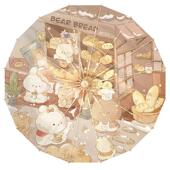 彩胶雨伞防晒防紫外线晴雨两用伞女木柄折叠伞学生遮阳伞礼品伞