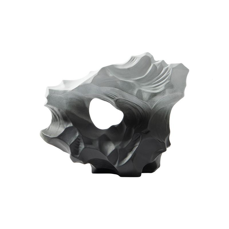 艺子现代创意家居软装样师板房贝客厅玄关设计OPK礼形假异山石头