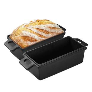 铸铁长方形烘焙面包模具双耳不沾烤箱用平底加厚保温出口锅