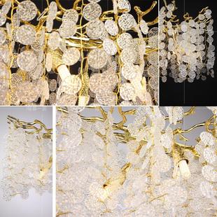 现代水晶餐厅吊灯吧台客厅水晶吊灯轻奢大气艺术灯高档